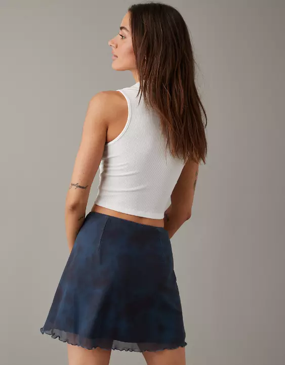 AE High-Waisted Mesh Mini Skirt - Image 2