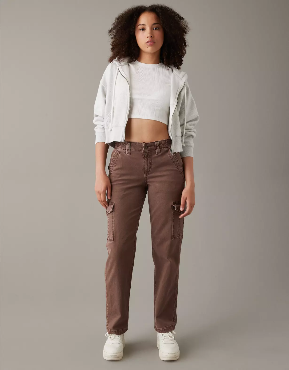 AE Stretch Curvy Cargo Straight Pant