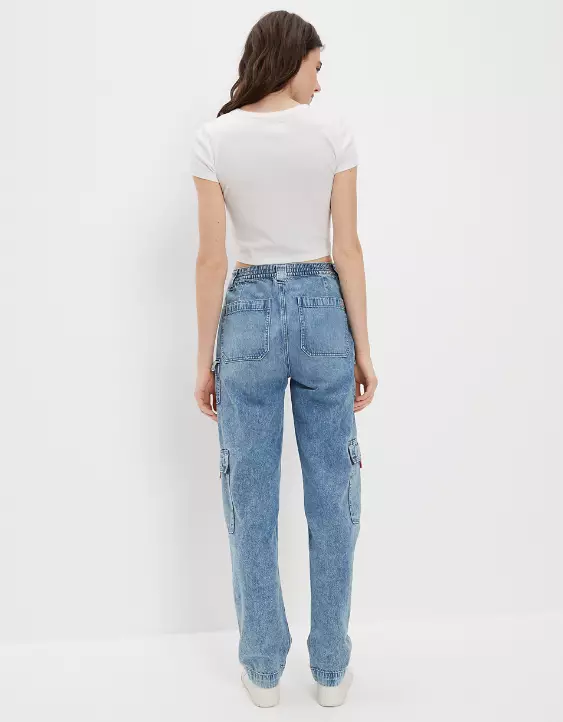 AE Dreamy Drape Highest Waist Baggy Straight Jean - Image 2