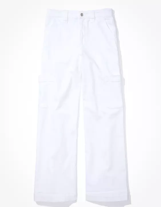 AE Stretch Super High-Waisted Cargo Baggy Wide-Leg Jean - Image 3