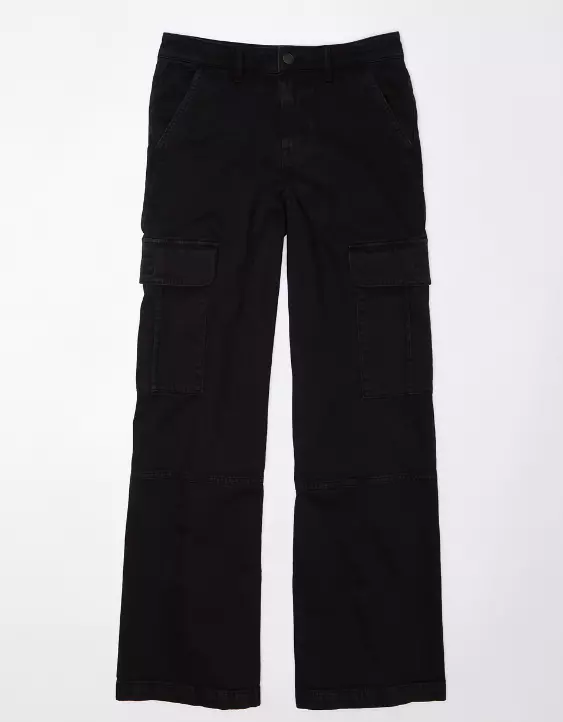 AE Stretch Super High-Waisted Baggy Wide-Leg Cargo Pant - Image 3