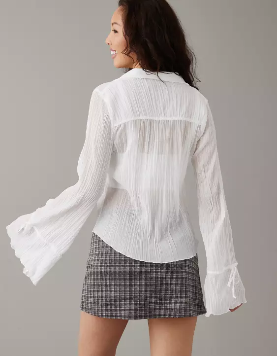 AE Mesh Ruffled Shirt - Image 2