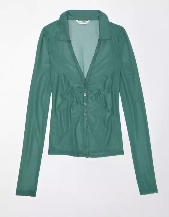 AE Mesh Button-Up Shirt - Image 3