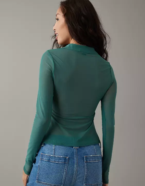 AE Mesh Button-Up Shirt - Image 2