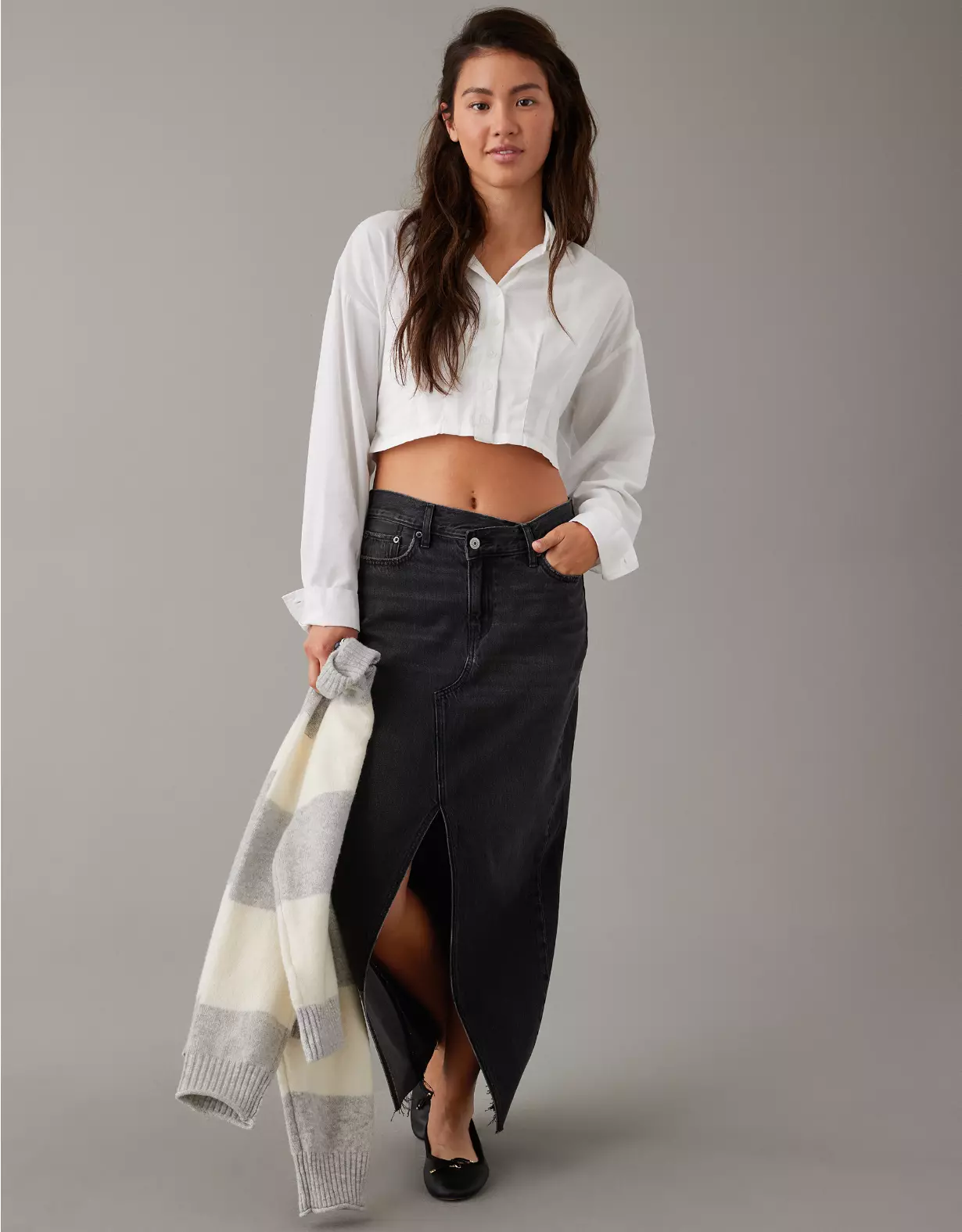 AE Corset Button-Up Shirt