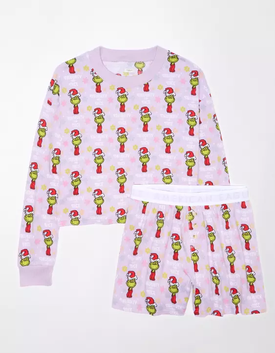 AE Grinch Plush PJ Set - Image 3