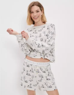 AE Snoopy Fall Plush PJ Set