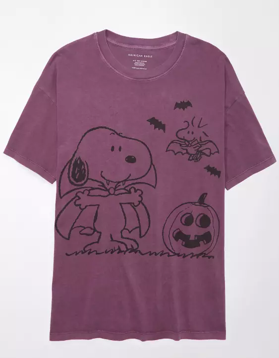 AE Oversized Halloween Snoopy Graphic Tee - Image 3