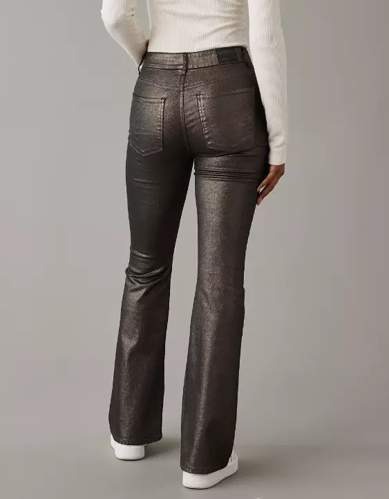 AE Stretch Glitter Super High-Waisted Flare Pant - Image 2