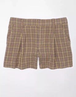 AE High-Waisted Plaid Baggy Trouser Short