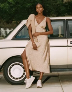 AE V-Neck Slip Midi Dress