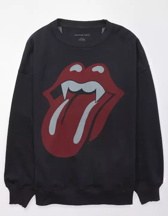 AE Oversized Halloween Rolling Stones Graphic Sweatshirt - Image 3