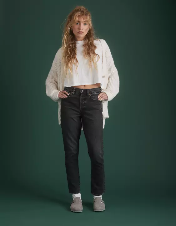 AE77 Premium Straight Crop Jean - Image 2