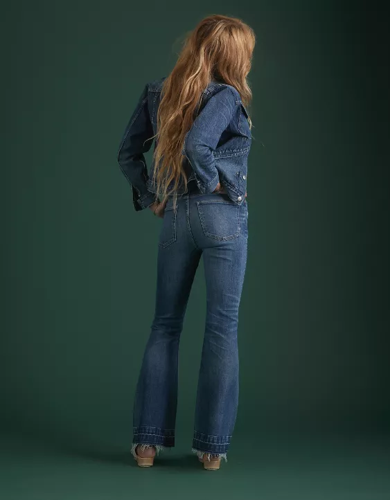 AE77 Premium High-Waisted Flare Jean - Image 2
