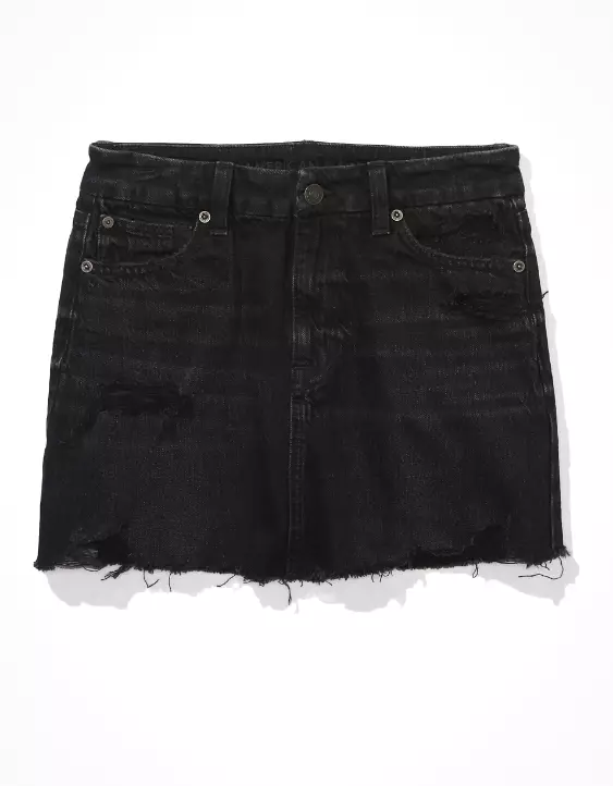 AE '90s High-Waisted Denim Mini Skirt - Image 3