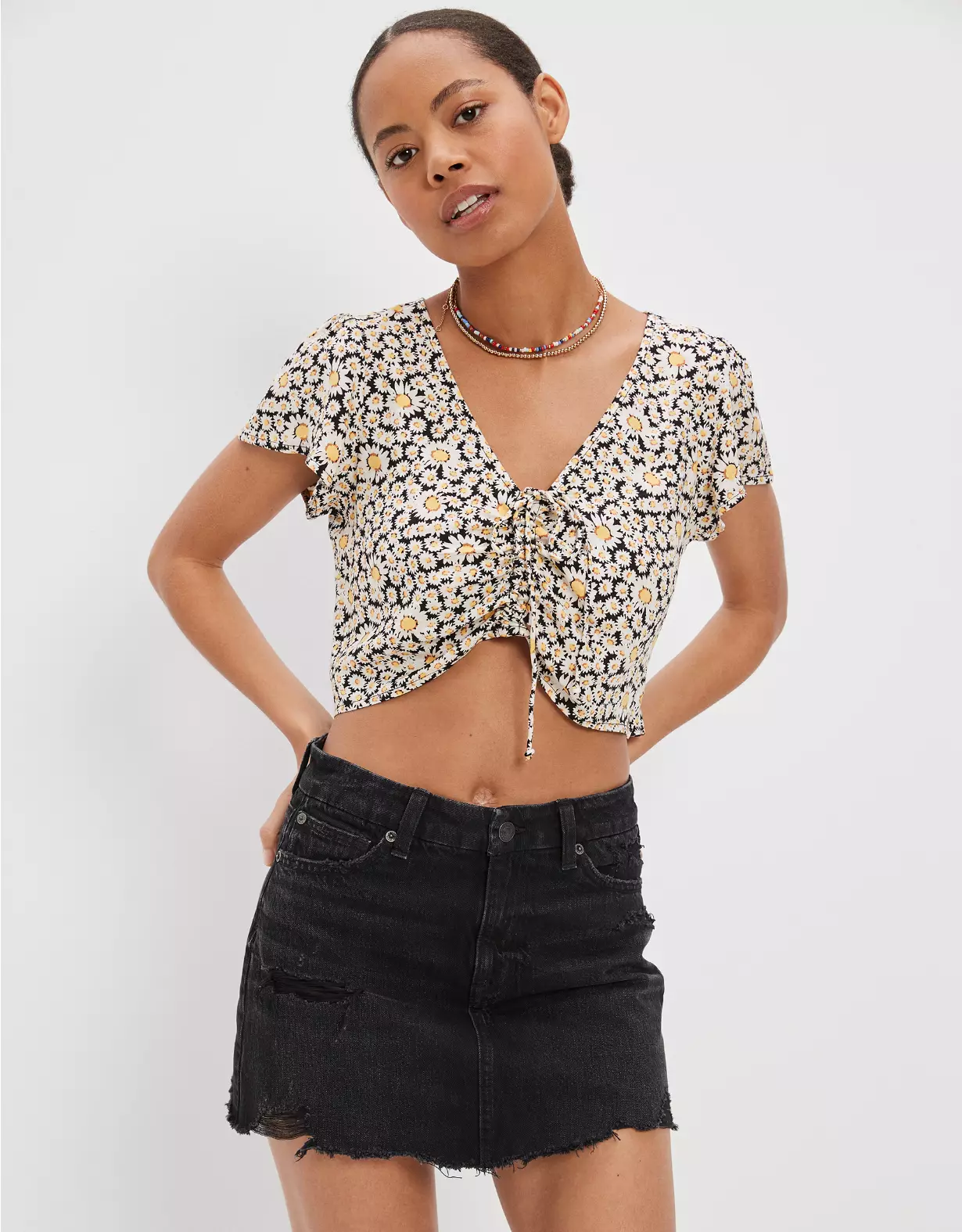 AE '90s High-Waisted Denim Mini Skirt